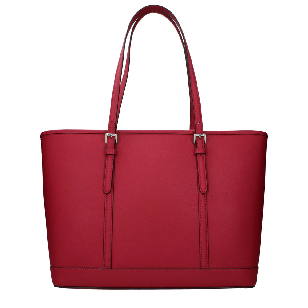 حقيبة كتف جلدية حمراء من Michael Kors