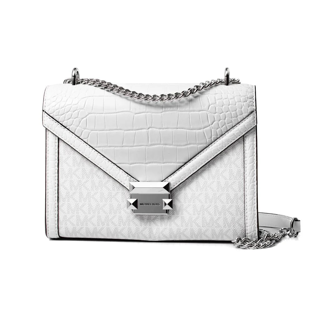 Michael Kors White Canvas Crossbody Bag