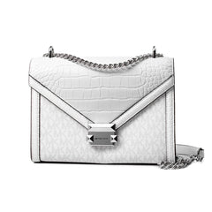 Michael Kors White Canvas Crossbody Bag