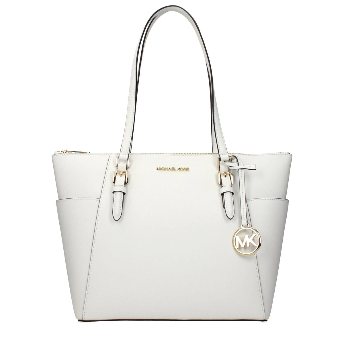 Michael Kors White Leather Shoulder Bag