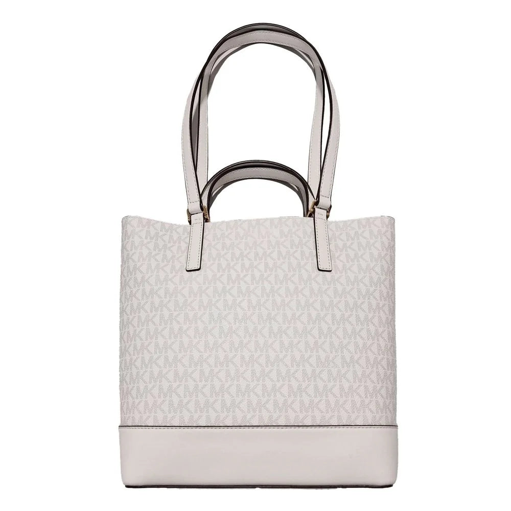 Michael Kors White Leather Tote Bag