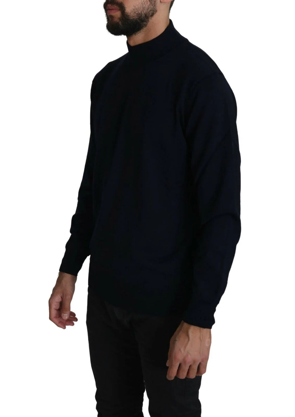 MILA SCHÖN Dark Blue Crewneck Pullover 100% Wool Sweater - Sweaters