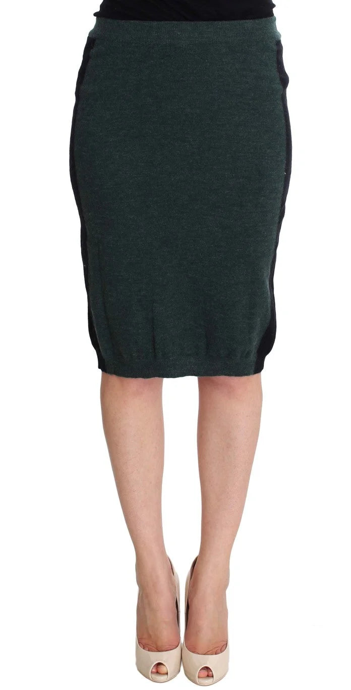 MILA SCHÖN Green Wool Blend Pencil Skirt - IT42|M - Skirts