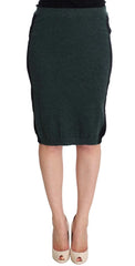 MILA SCHÖN Green Wool Blend Pencil Skirt - IT42|M - Skirts
