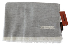Missoni Beige 100% Wool Unisex Neck Wrap Scarf - Scarves & Shawls