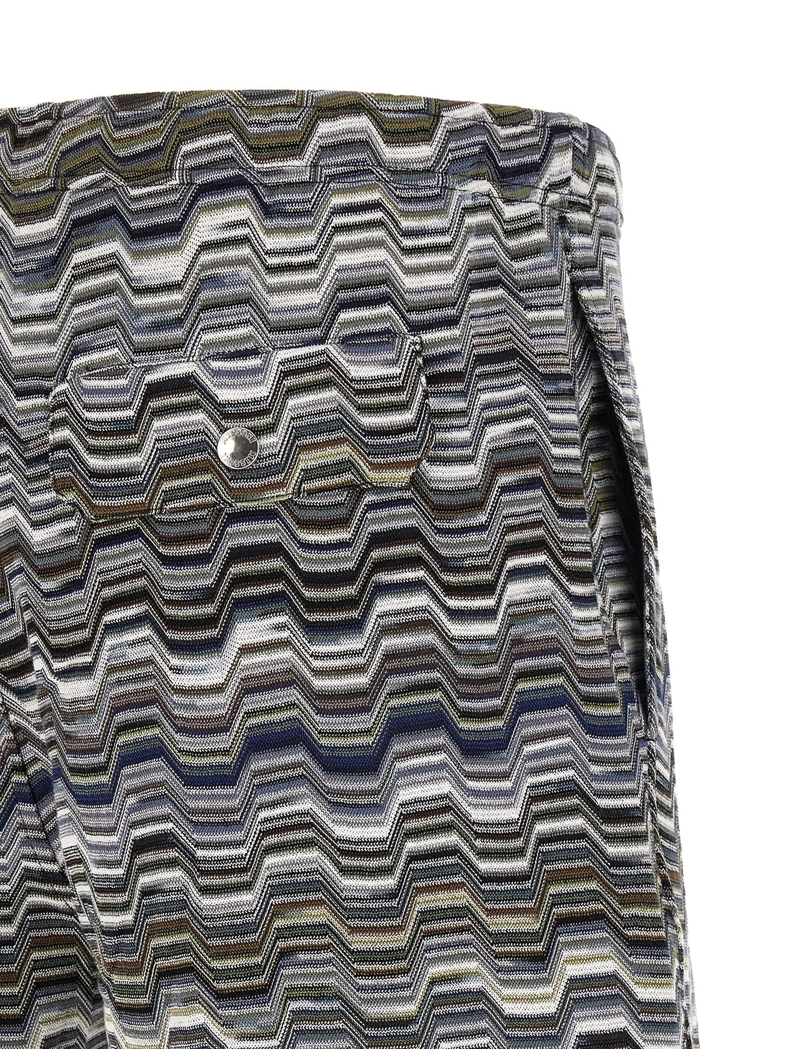 Missoni Bicolor Cotton Bermuda Shorts
