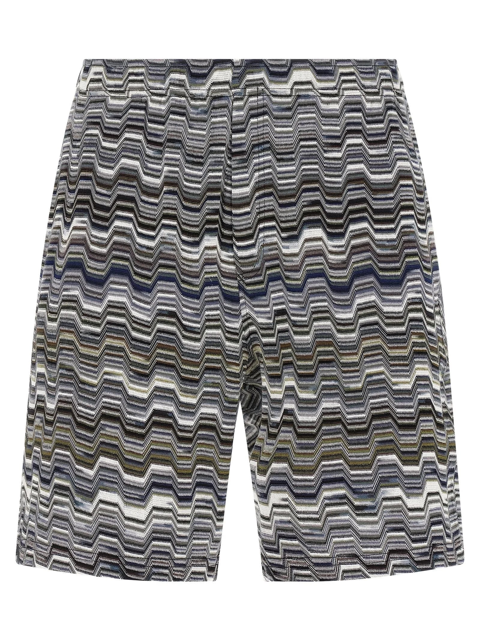 Missoni Bicolor Cotton Bermuda Shorts