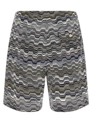 Missoni Bicolor Cotton Bermuda Shorts