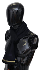 Missoni Black 100% Wool Unisex Neck Wrap Fringes Scarf - Scarves & Shawls