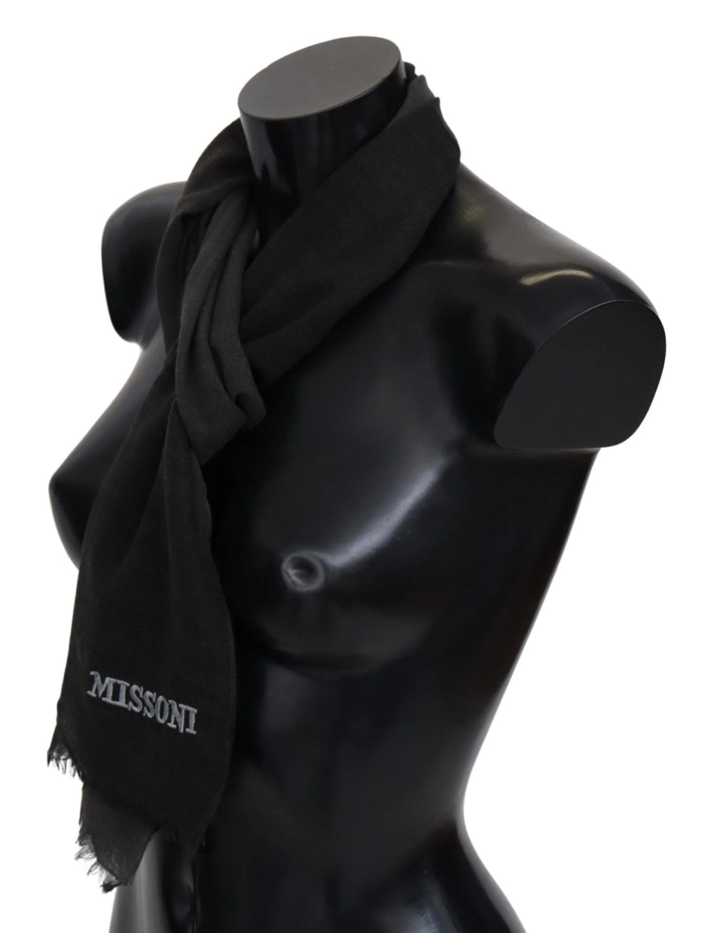 Missoni Black 100% Wool Unisex Neck Wrap Scarf - Scarves & Shawls