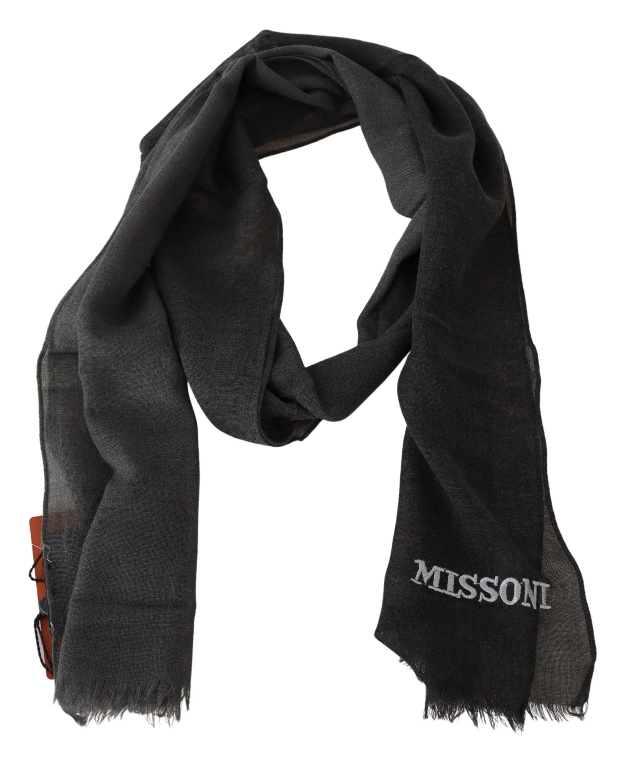 Missoni Black 100% Wool Unisex Neck Wrap Scarf - Scarves & Shawls