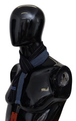 Missoni Black Blue Striped Wool Unisex Wrap scarf - Scarves & Shawls