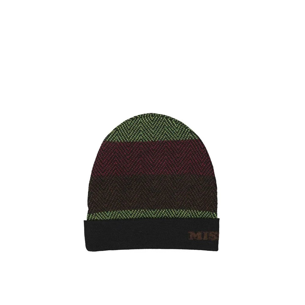 Missoni Black Wool Beanie - UNI