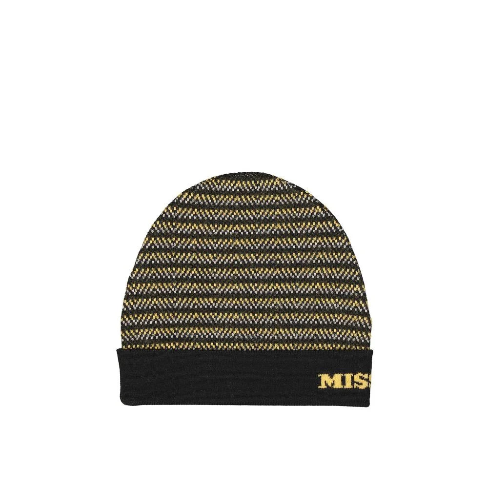 Missoni Black Wool Beanie - UNI