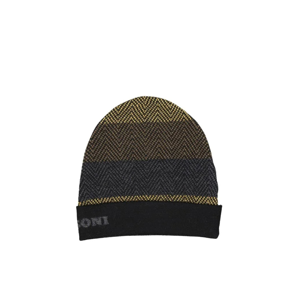 Missoni Black Wool Beanie - UNI