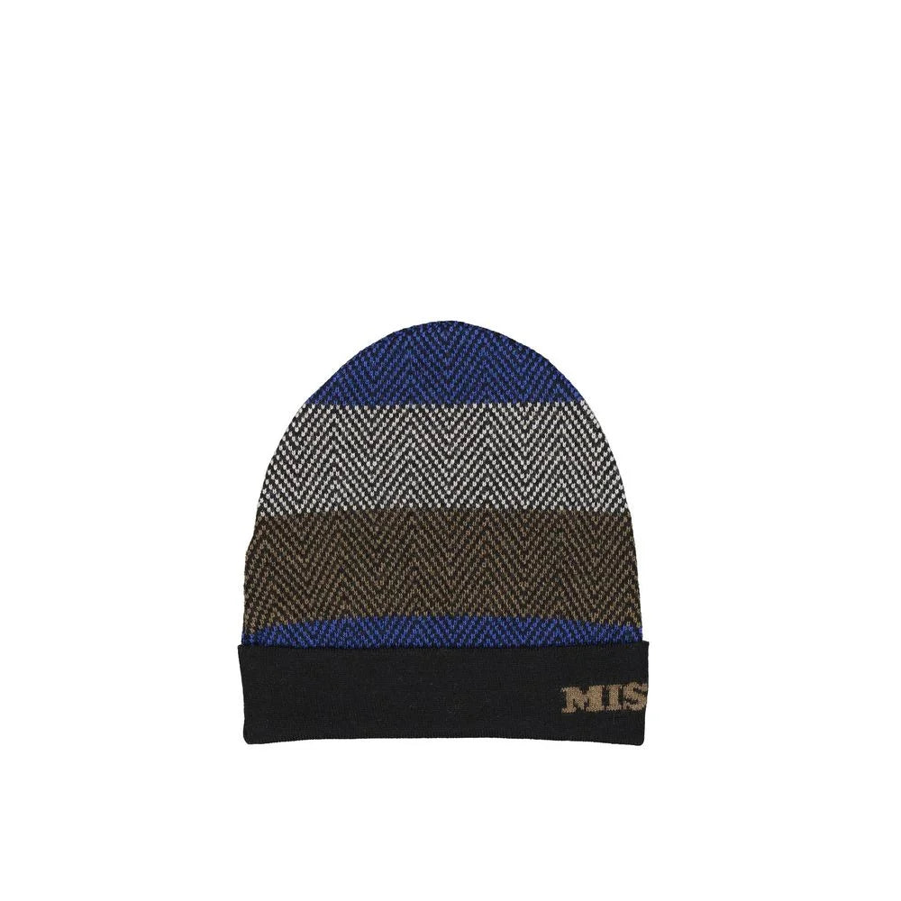 Missoni Blue Wool Beanie - UNI