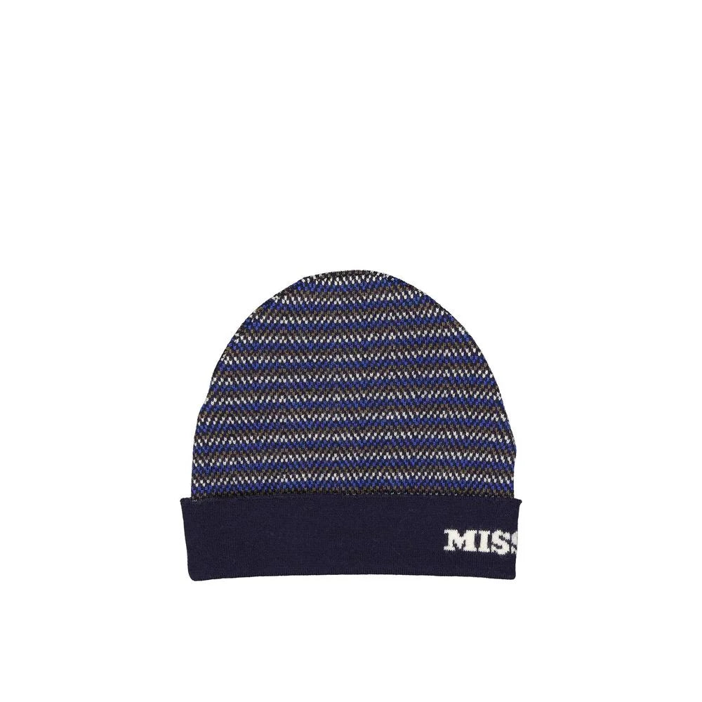 Missoni Blue Wool Beanie - UNI