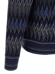 Missoni Blue Wool Cardigan