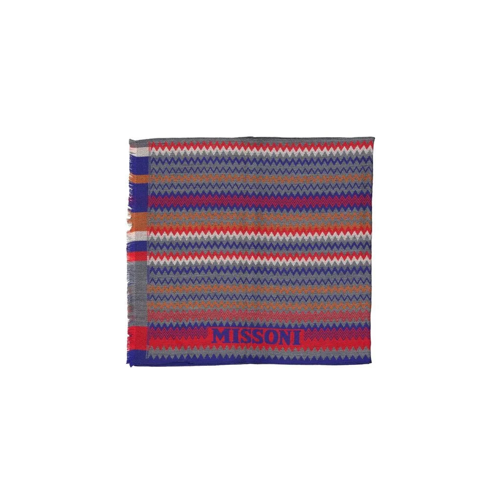 Missoni Blue Wool Scarf