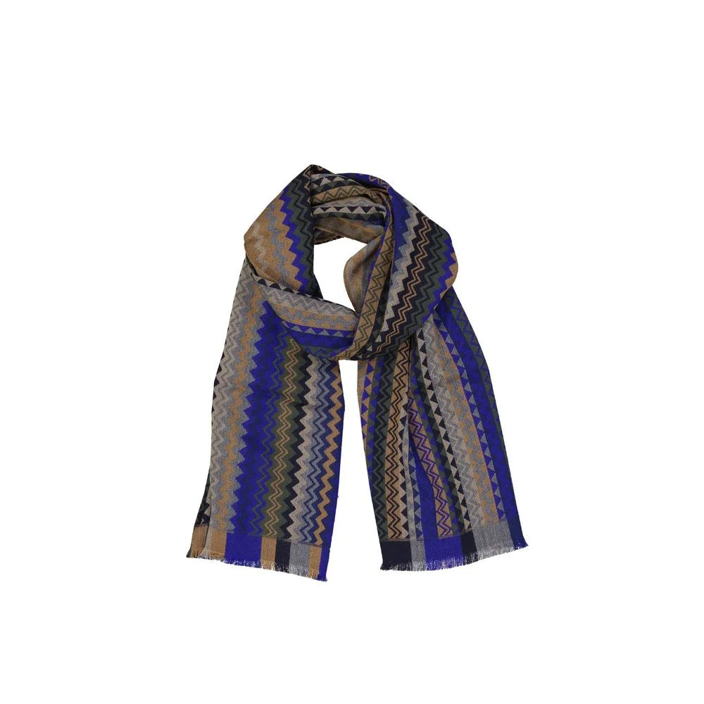 Missoni Blue Wool Scarf