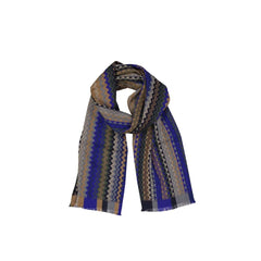 Missoni Blue Wool Scarf