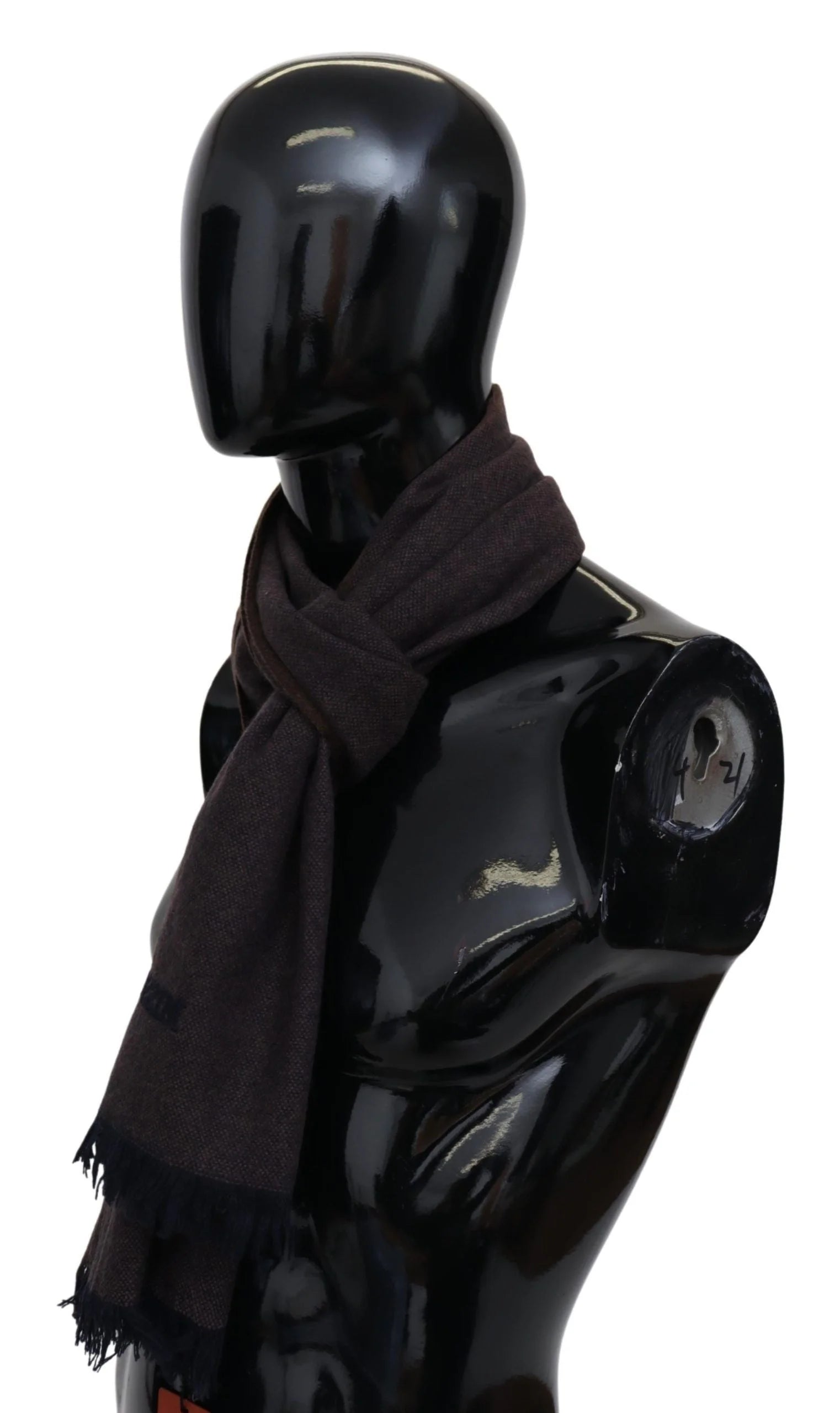 Missoni Brown 100% Cashmere Unisex Neck Wrap Fringes Scarf - Scarves & Shawls