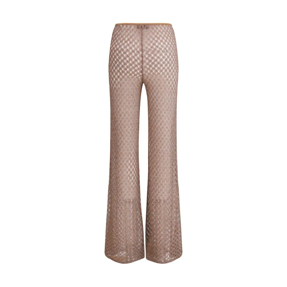 Missoni Brown Viscose Flared Pants - IT42 | L