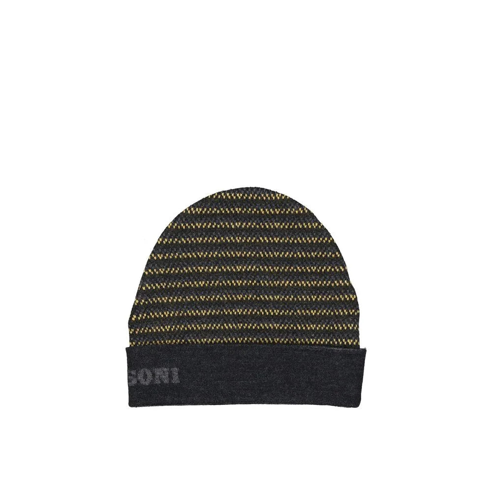 Missoni Gray Wool Beanie - UNI