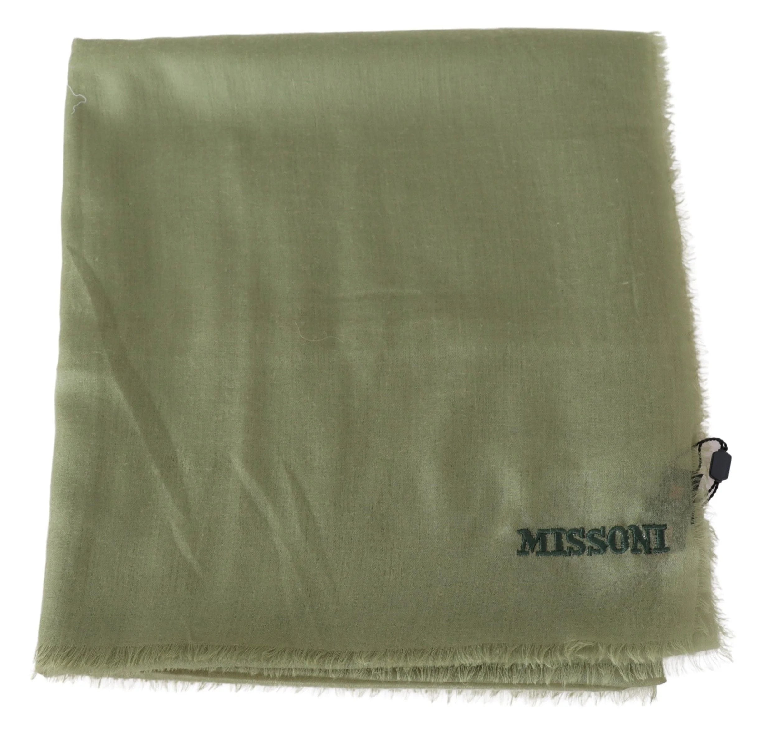 Missoni Green Cashmere Unisex Neck Wrap Scarf - Scarves & Shawls