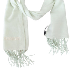 Missoni Light Green Pattern Cashmere Unisex Wrap Fringes Scarf - Scarves & Shawls