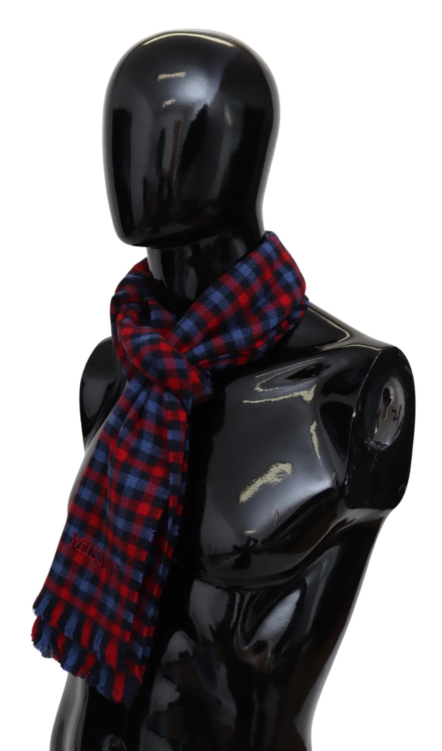 Missoni Multicolor Check Wool Unisex Neck Wrap Shawl - Scarves & Shawls