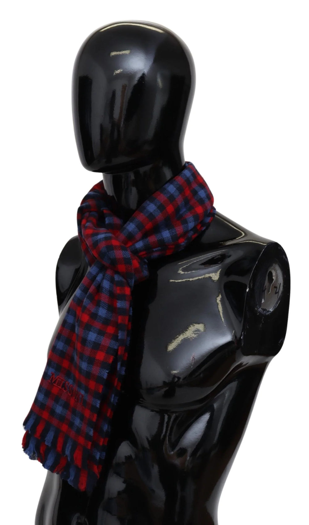 Missoni Multicolor Check Wool Unisex Neck Wrap Shawl - Scarves & Shawls