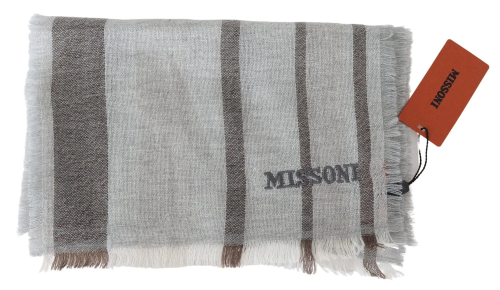 Missoni Multicolor Striped Wool Unisex Neck Wrap Scarf - Scarves & Shawls