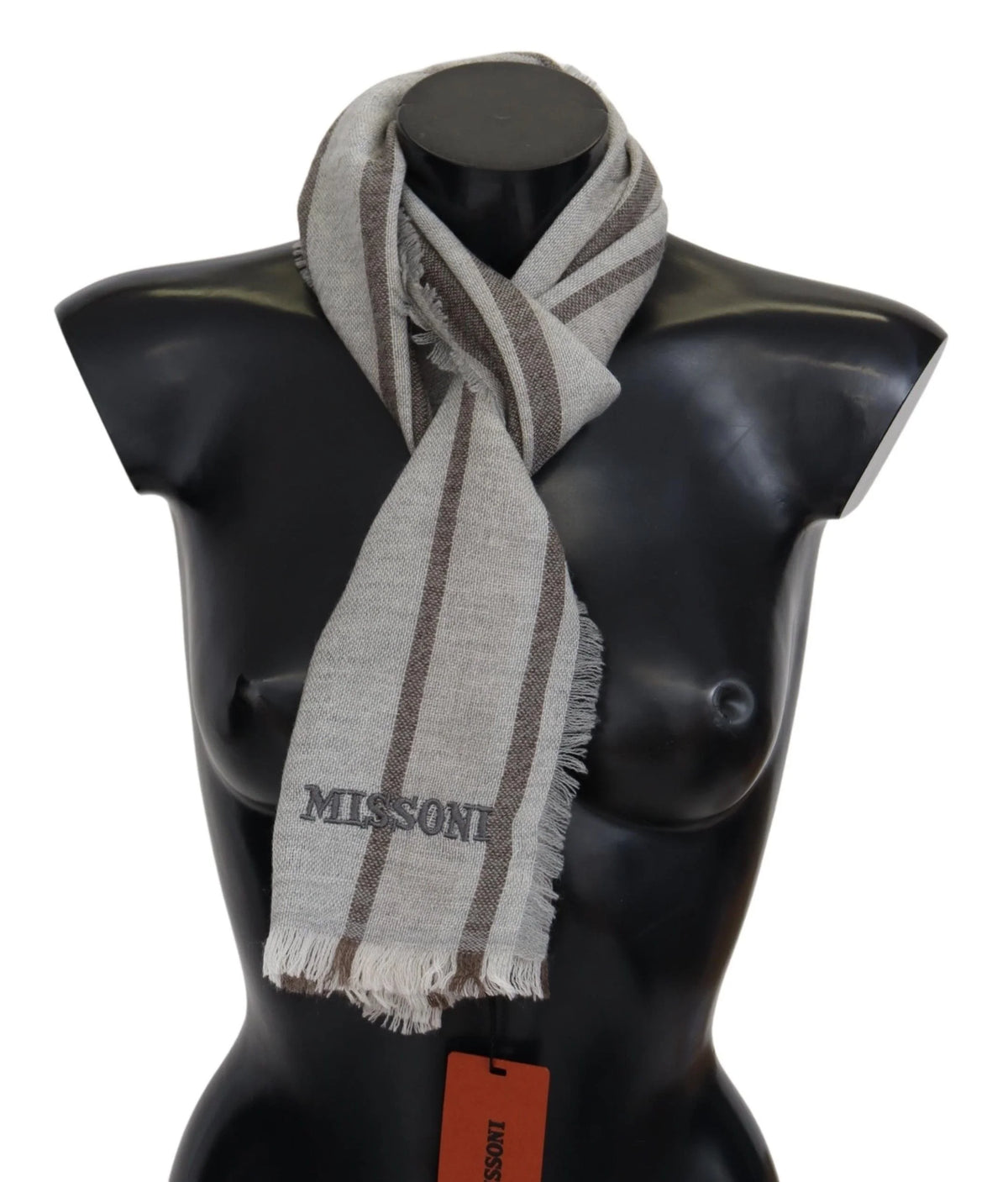 Missoni Multicolor Striped Wool Unisex Neck Wrap Scarf - Scarves & Shawls