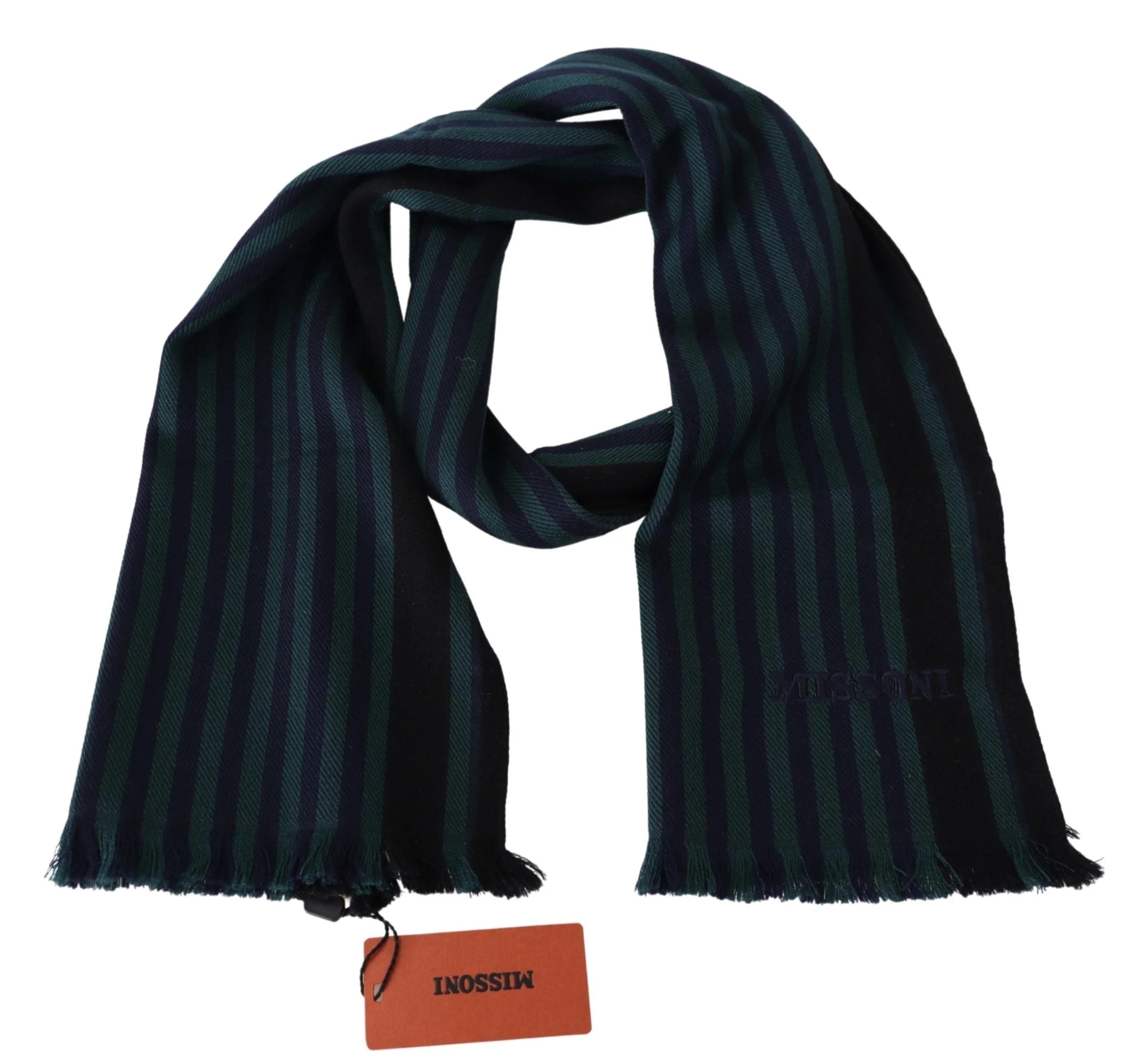 Missoni Multicolor Striped Wool Unisex Neck Wrap Shawl - Scarves & Shawls