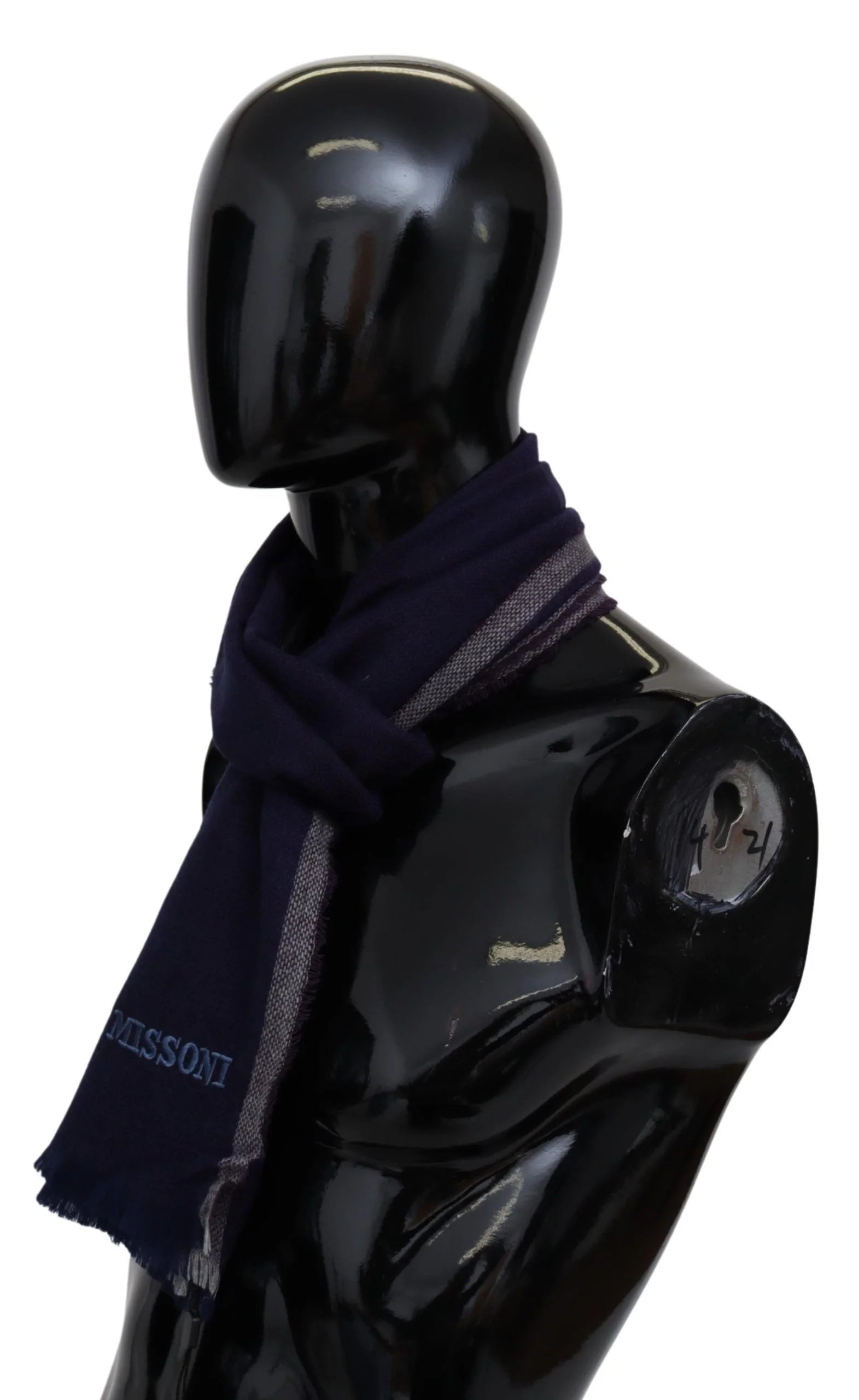 Missoni Multicolor Striped Wool Unisex Wrap Fringes Scarf - Scarves & Shawls