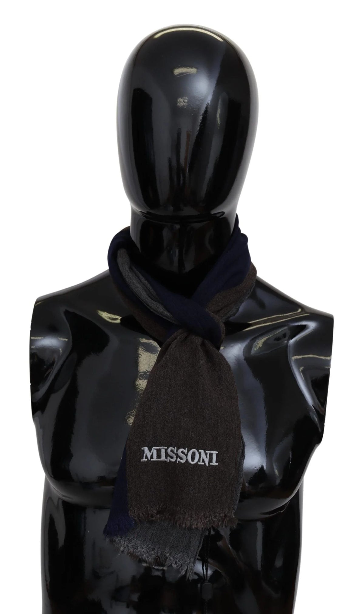 Missoni Multicolor Striped Wool Unisex Wrap Fringes Scarf - Scarves & Shawls