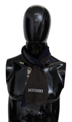 Missoni Multicolor Striped Wool Unisex Wrap Fringes Scarf - Scarves & Shawls