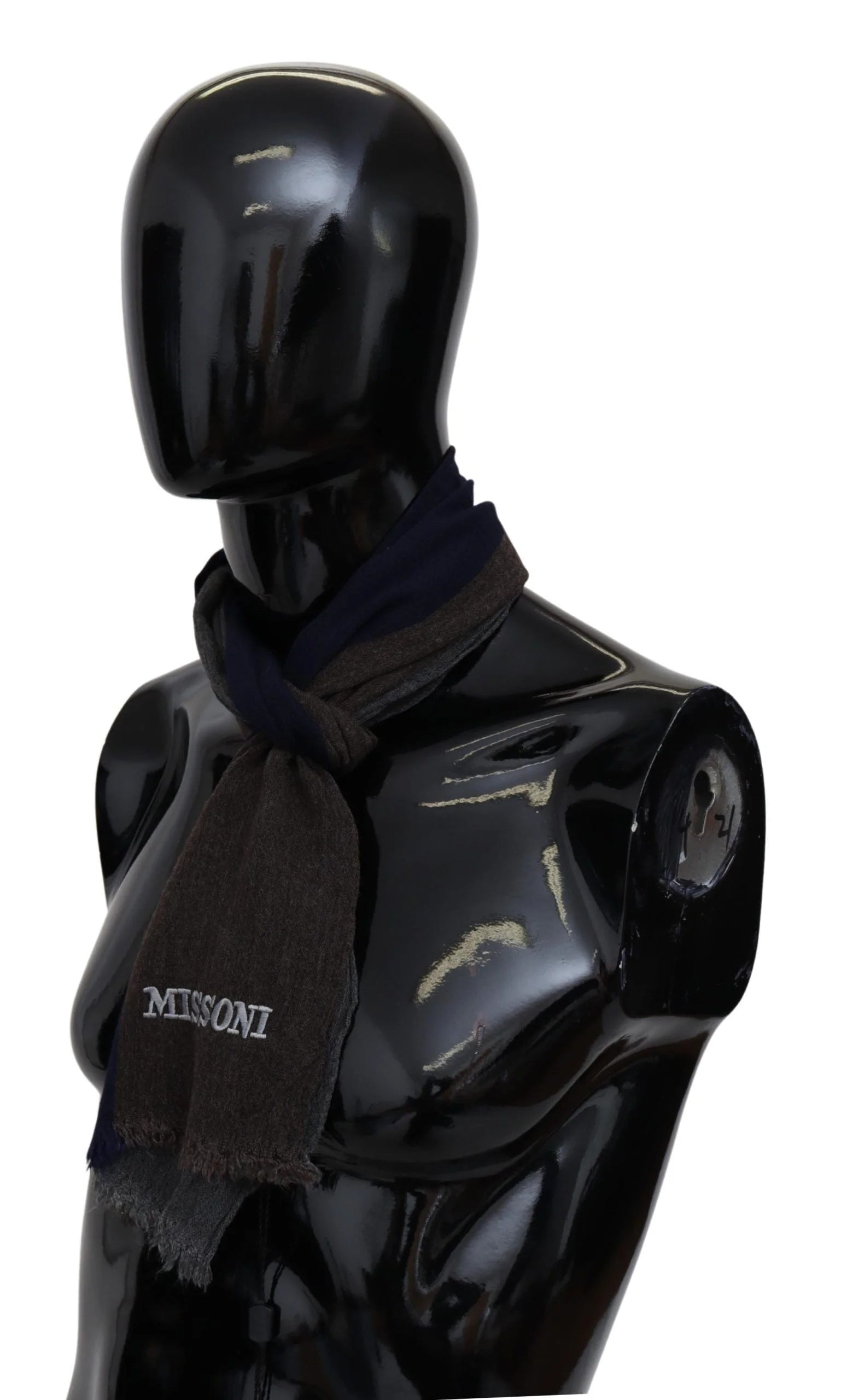 Missoni Multicolor Striped Wool Unisex Wrap Fringes Scarf - Scarves & Shawls