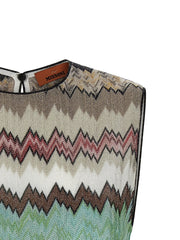 Missoni Multicolor Viscose Sleeveles T-Shirt - IT44