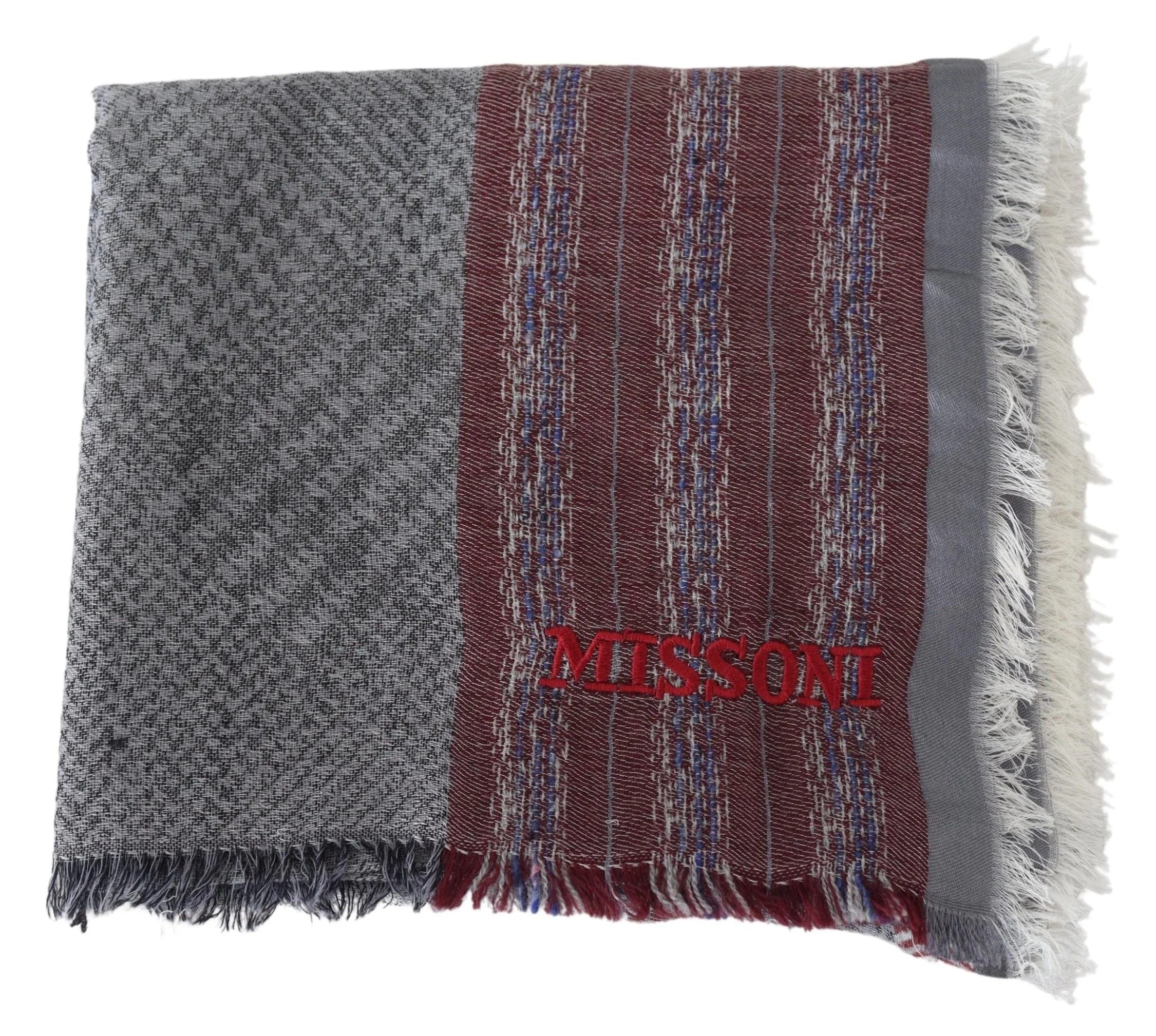 Missoni Multicolor Wool Striped Unisex Neck Wrap Shawl Scarf - Scarves & Shawls