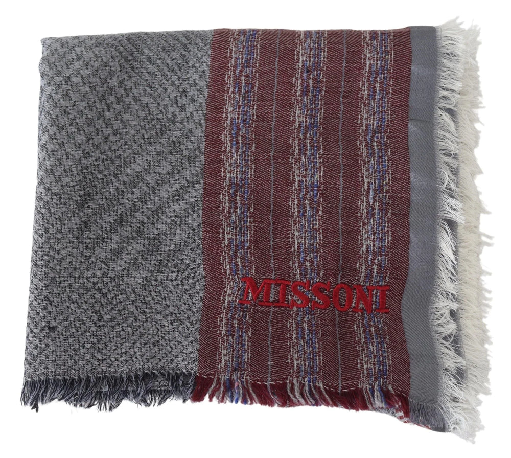 Missoni Multicolor Wool Striped Unisex Neck Wrap Shawl Scarf - Scarves & Shawls