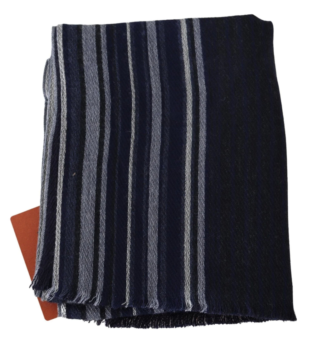 Missoni Multicolor Wool Striped Unisex Wrap Fringes Shawl - Scarves & Shawls