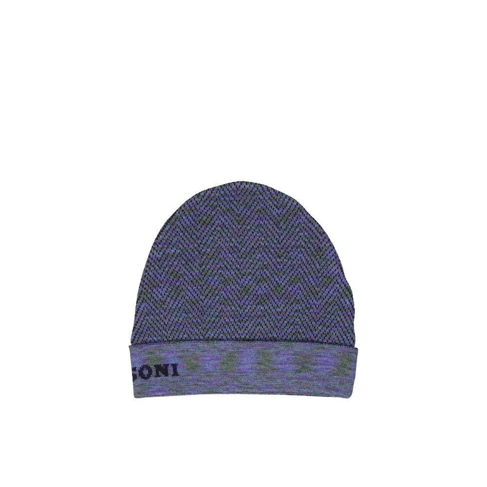 Missoni Purple Wool Beanie - UNI