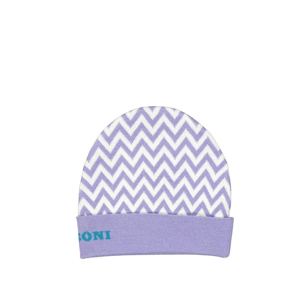 Missoni Purple Wool Beanie - UNI