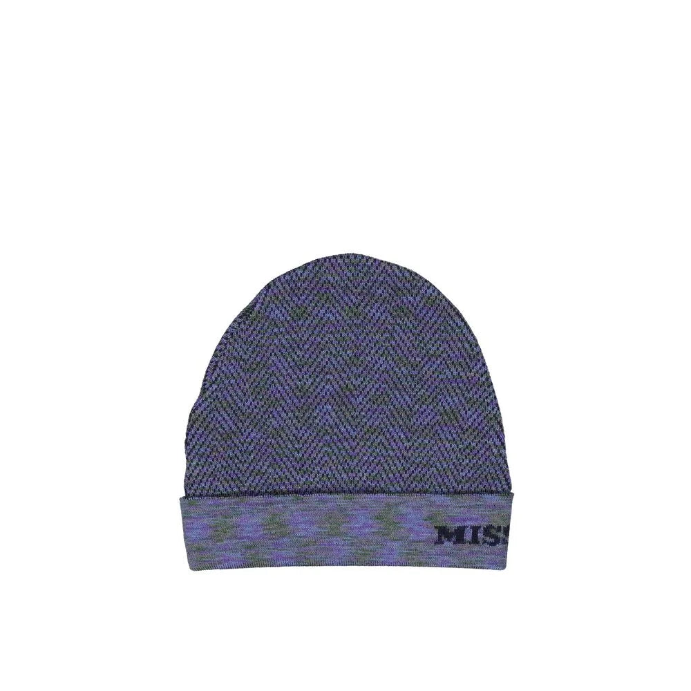 Missoni Purple Wool Beanie - UNI