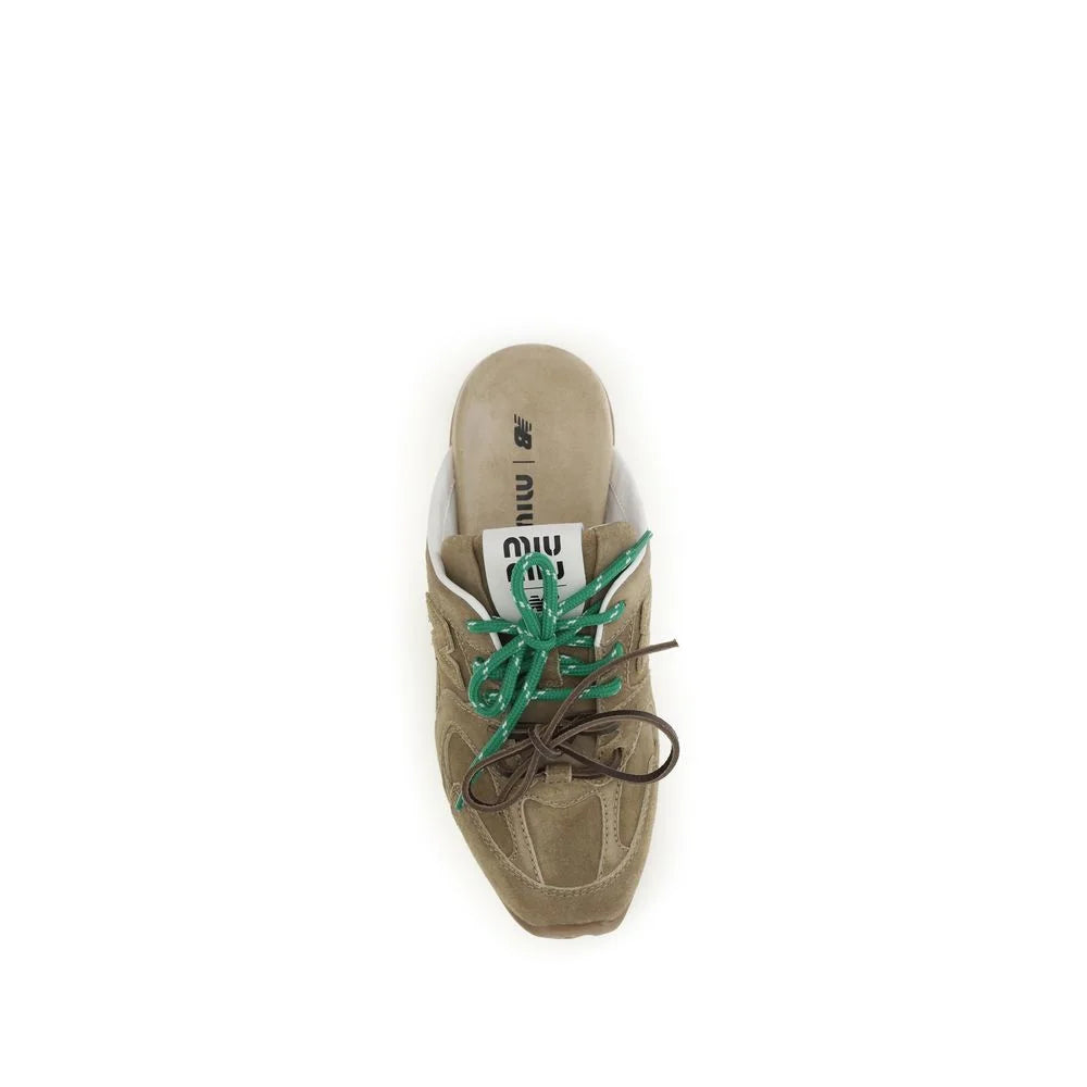 Miu Miu Beige Calf Leather Bos Taurus Athletic Sneakers - EU40/US10