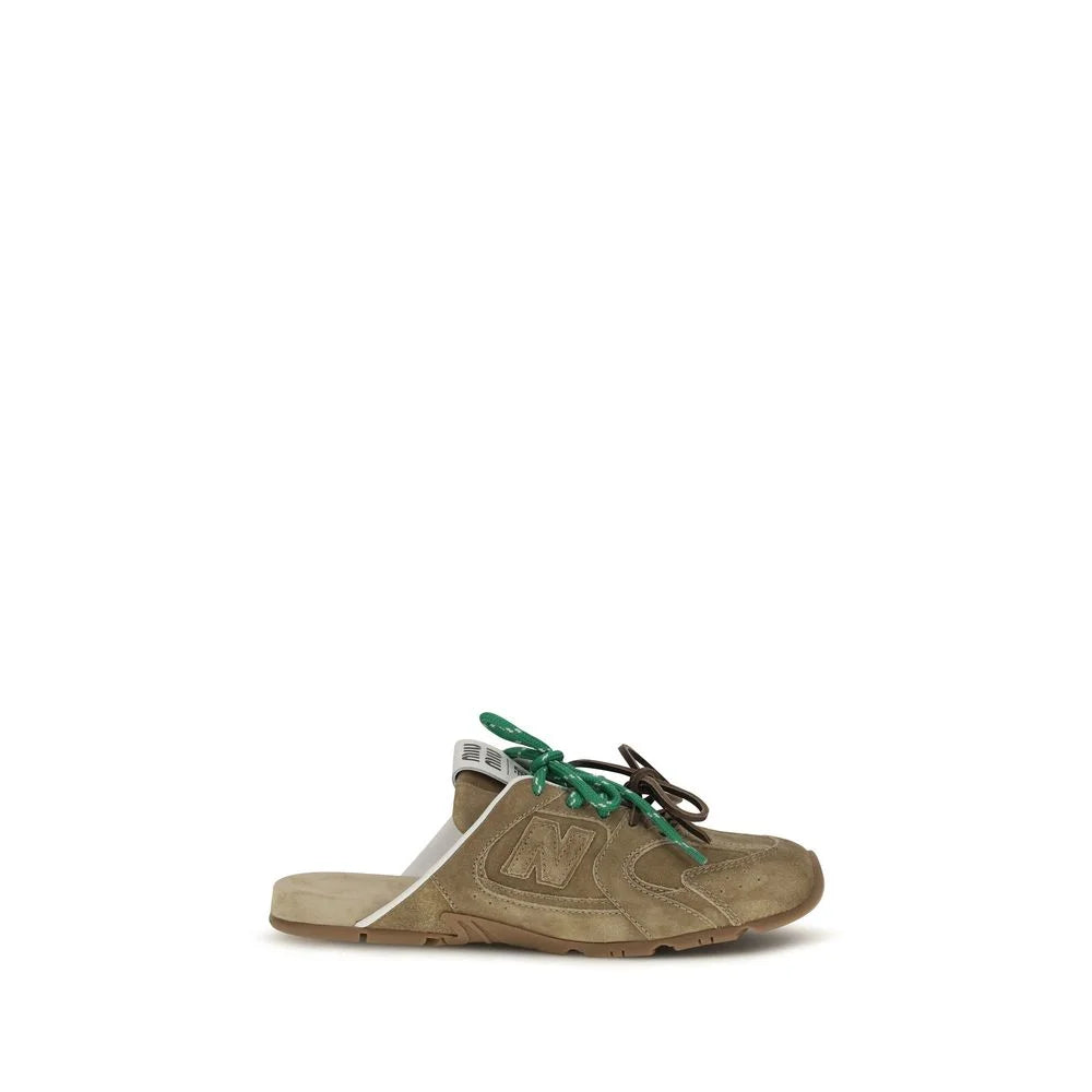 Miu Miu Beige Calf Leather Bos Taurus Athletic Sneakers - EU40/US10