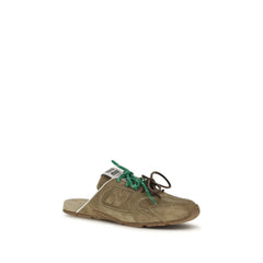 Miu Miu Beige Calf Leather Bos Taurus Athletic Sneakers - EU40/US10