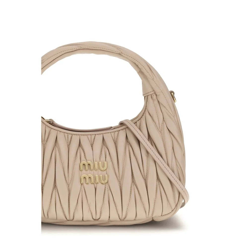 Miu Miu Beige Calf Leather Bos Taurus Handbag